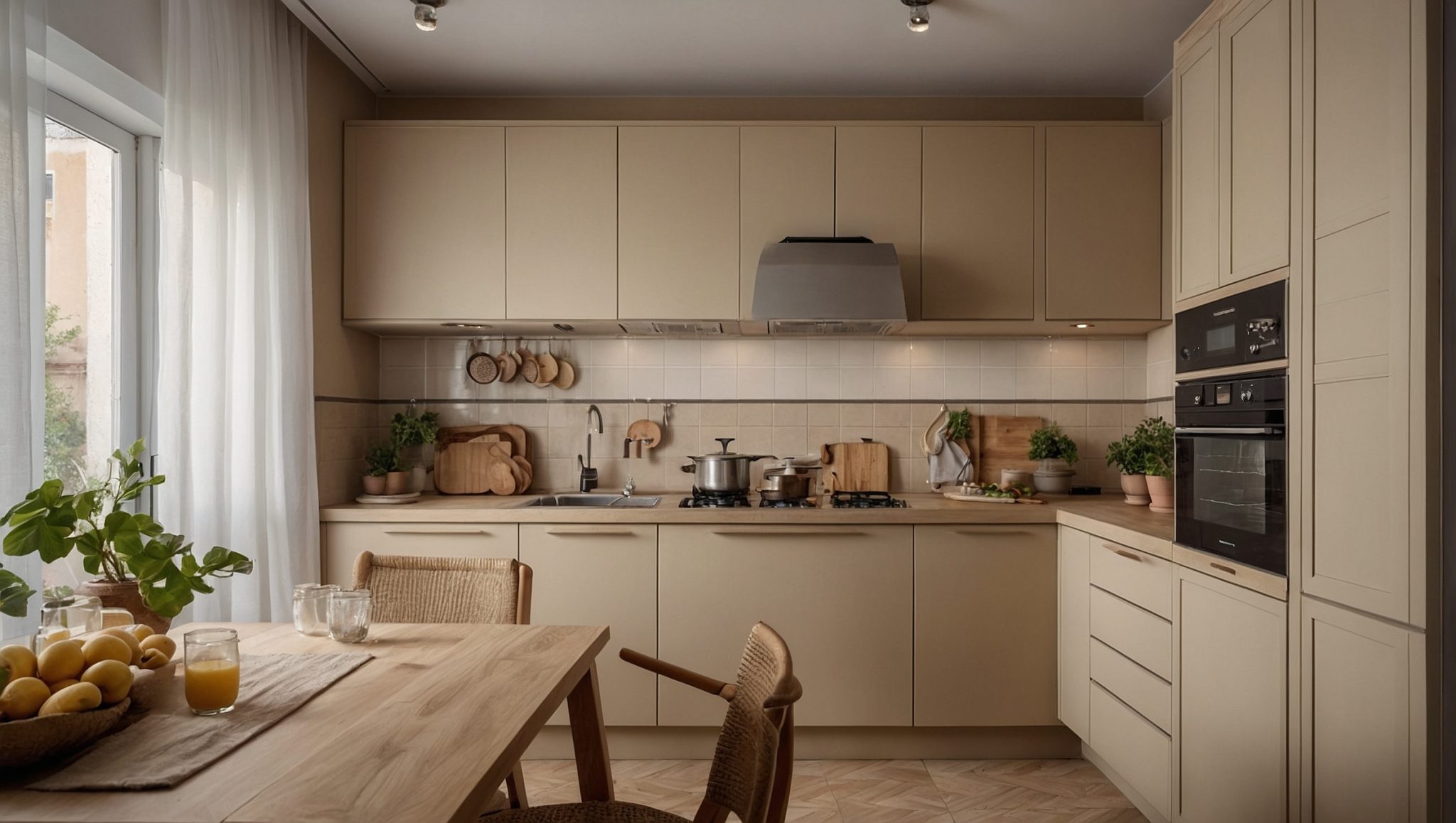 Plan De Travail De Cuisine En HI-MACS Beige Sable, 20mm D'épaisseur Sur Mesure