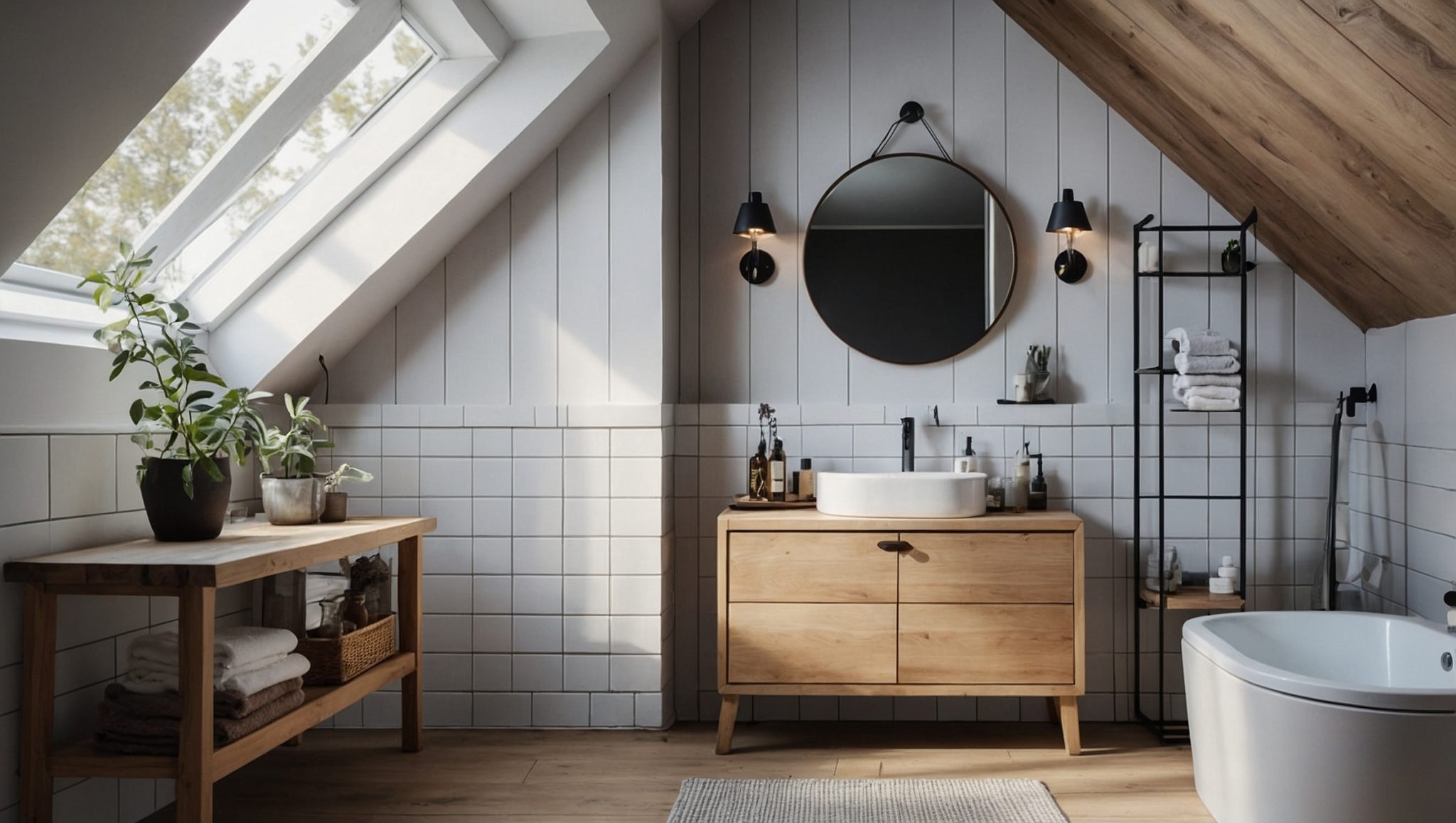 Salle de bain sous pente : comment l'aménager