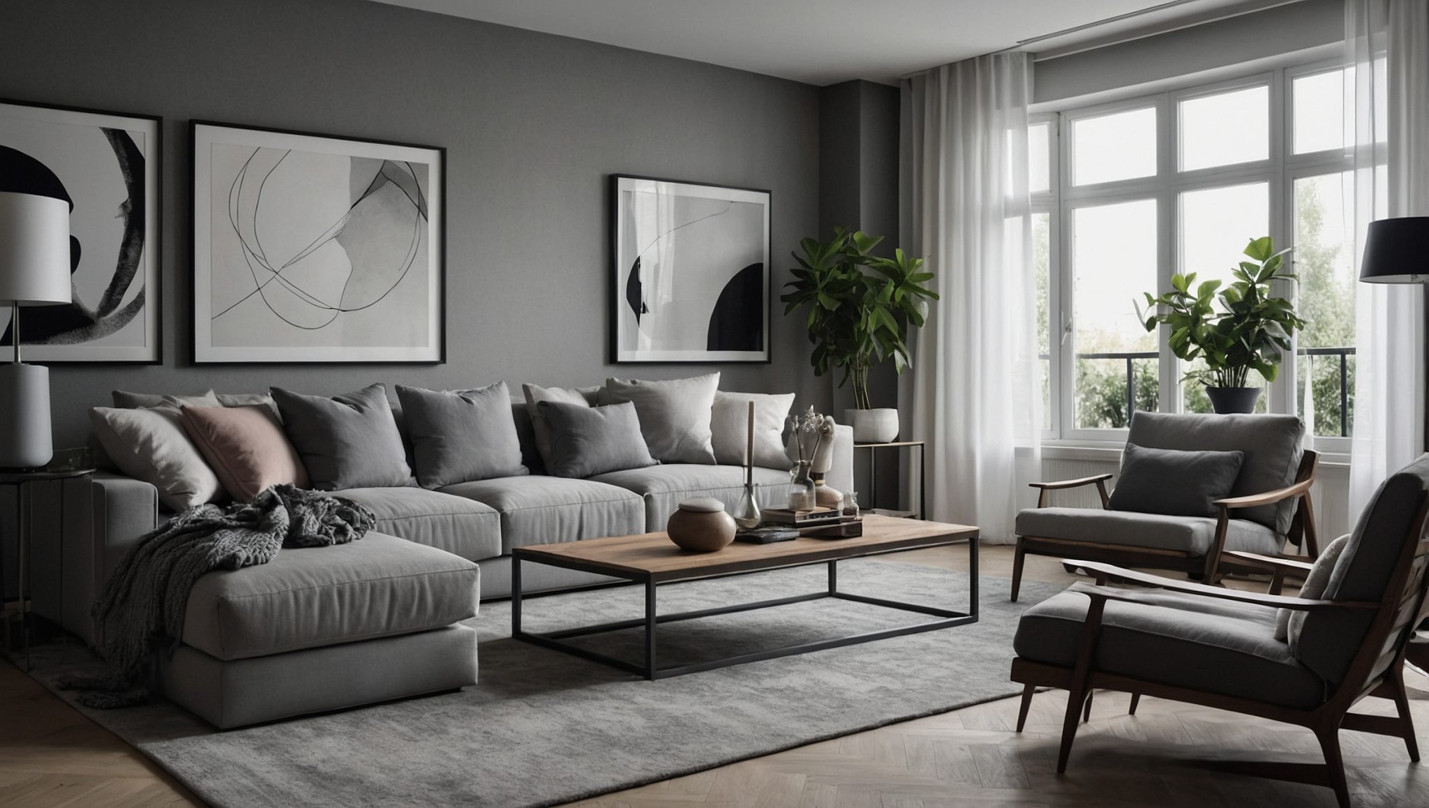 Salon gris : 15 idées décos pour un salon tendance
