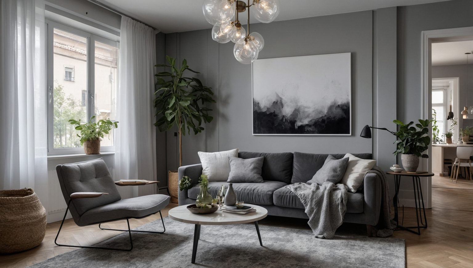 Salon gris : 15 idées décos pour un salon tendance