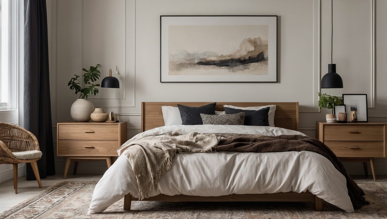 Chambre blanche et bois : nos 22 idées déco tendances