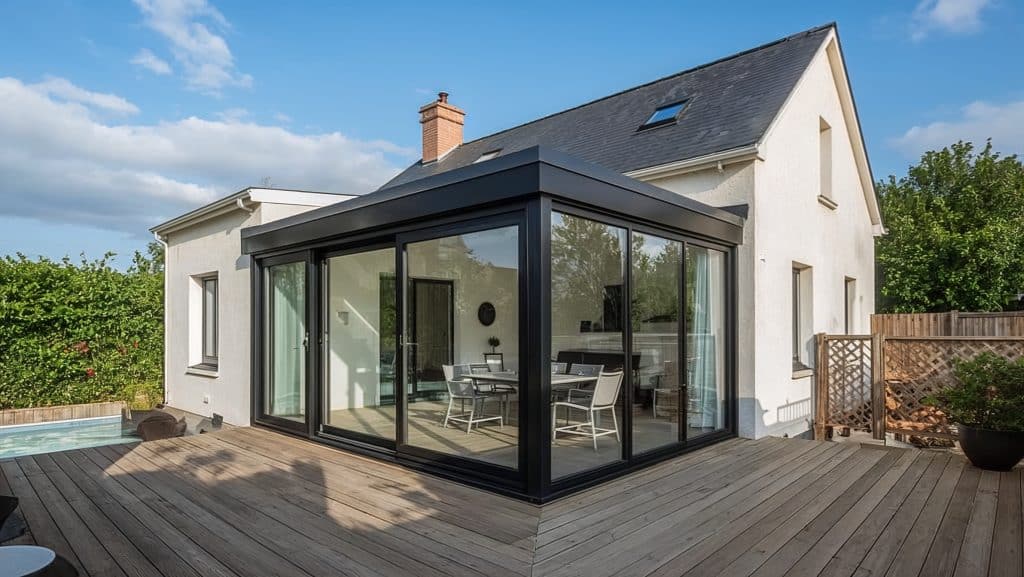 agrandissement maison sur le cote