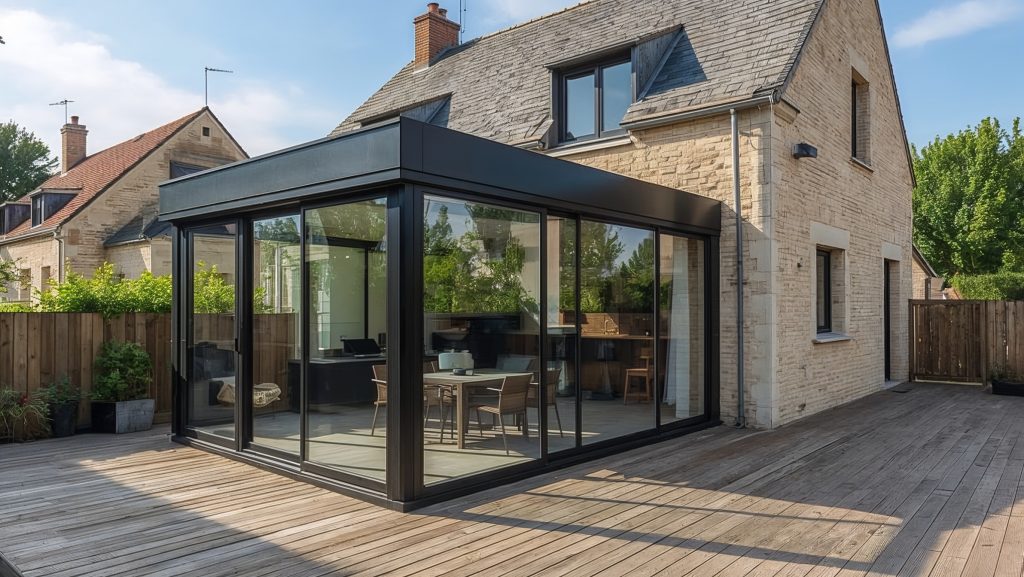 agrandissement maison sur le cote    