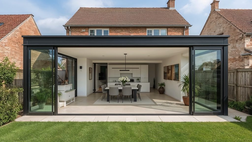 agrandissement maison sur le cote