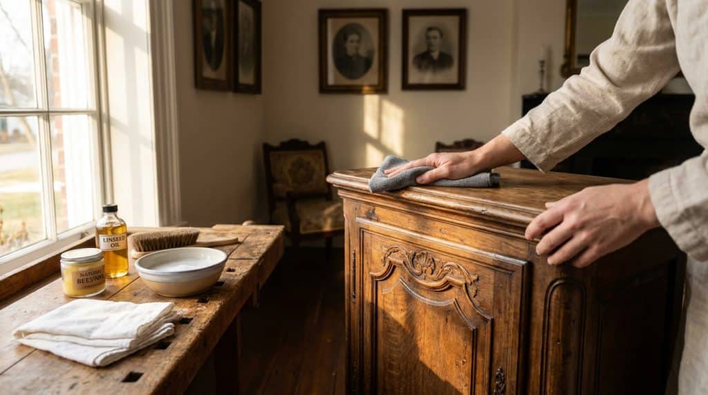 nettoyage des meubles anciens en bois